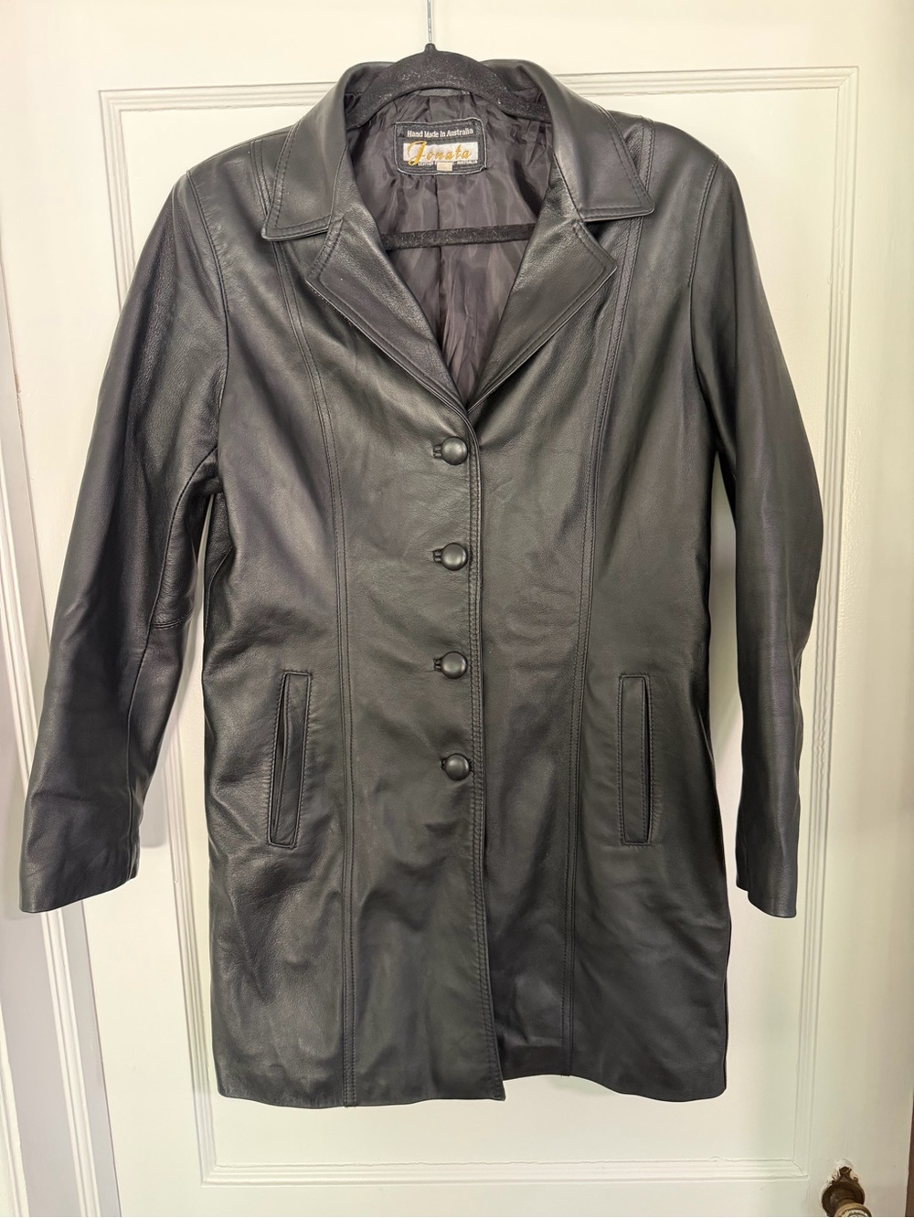 Jonata Handmade Vintage Made in Australia 3/4 Length Leather Jacket Women’s Lg